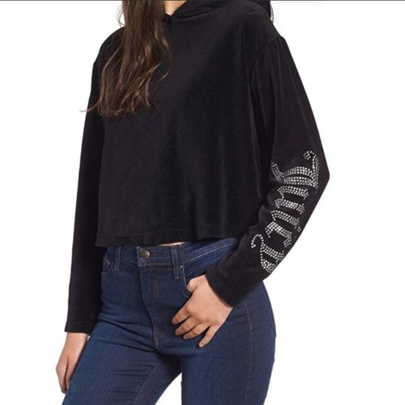 Juicy Couture Sweaters - Juicy Couture Black Label Gothic Crystal Velour